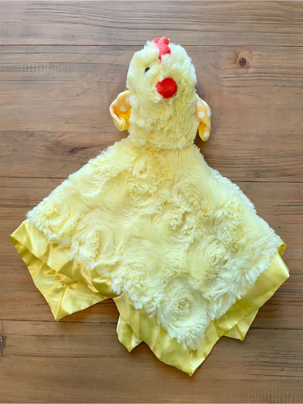 Cloud Island Lovey Chicken Chick Yellow Security Blanket Baby Toy Satin Edges